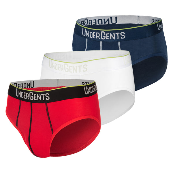 3-Pack of UnderGents Men's Modern Brief (Flyless) Underwear.