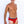 the model is proud and fit in these red briefs by Undergents