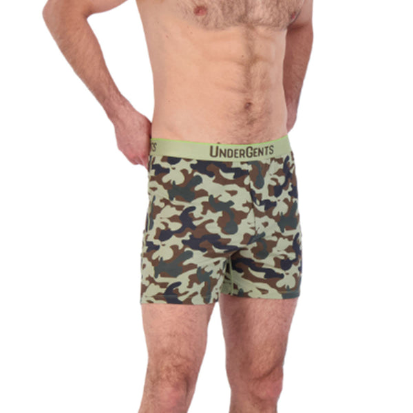 boxer short in camo or camouflage pattern by UnderGents. feel the difference in cool comfort