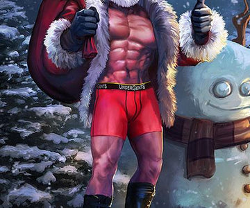Santa Claus in UnderGents Boxer Brief, official underwear of Christmas