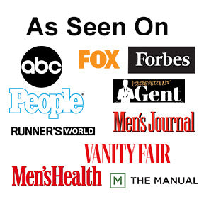 As Seen On mentions and logos. Forbes.com vanityfair.com www.people.com www.menshealth.com www.mensjournal.com