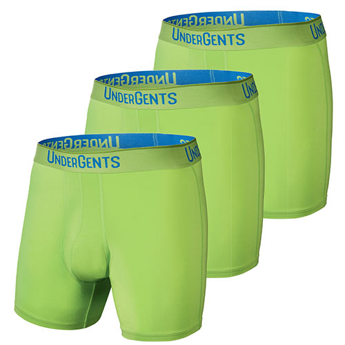 3-Pack of UnderGents Men's 4.5" Flyless Boxer Brief Underwear.