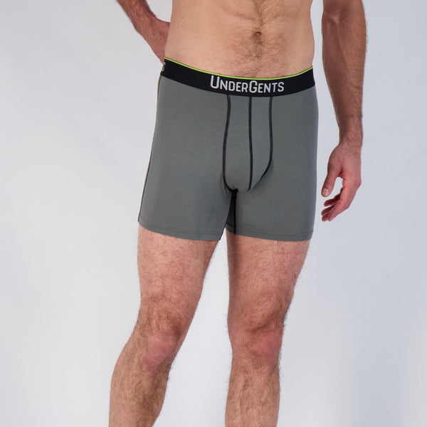3-Pack of UnderGents Men's 4.5" Flyless Boxer Brief Underwear.