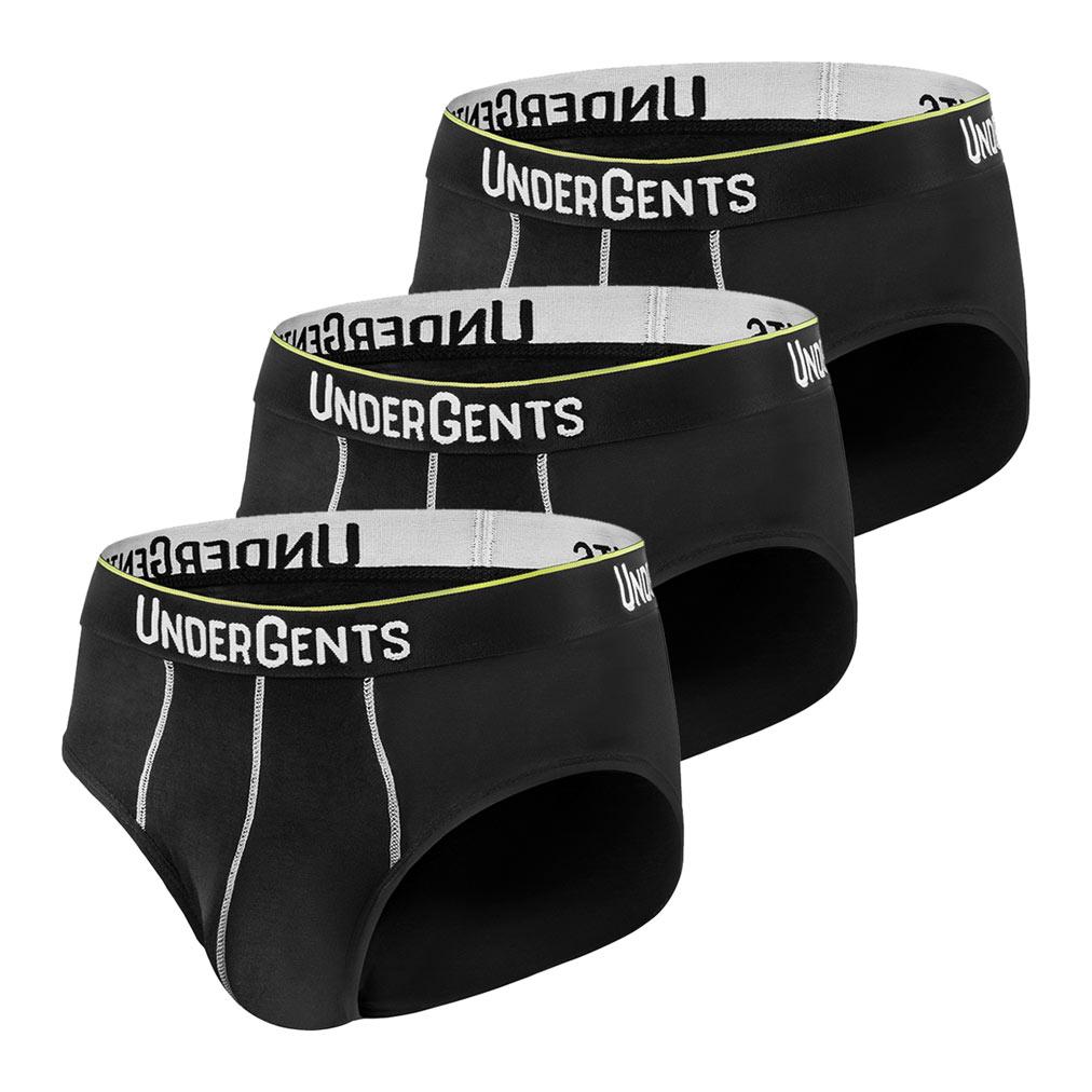 3-Pack of UnderGents Men's Modern Brief (Flyless) Underwear.