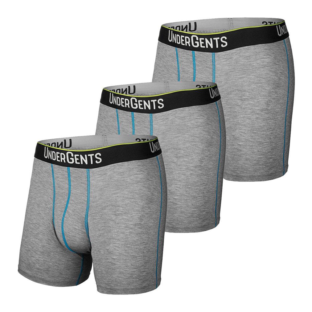 3-Pack of UnderGents Men's 4.5 Flyless Boxer Brief Underwear.