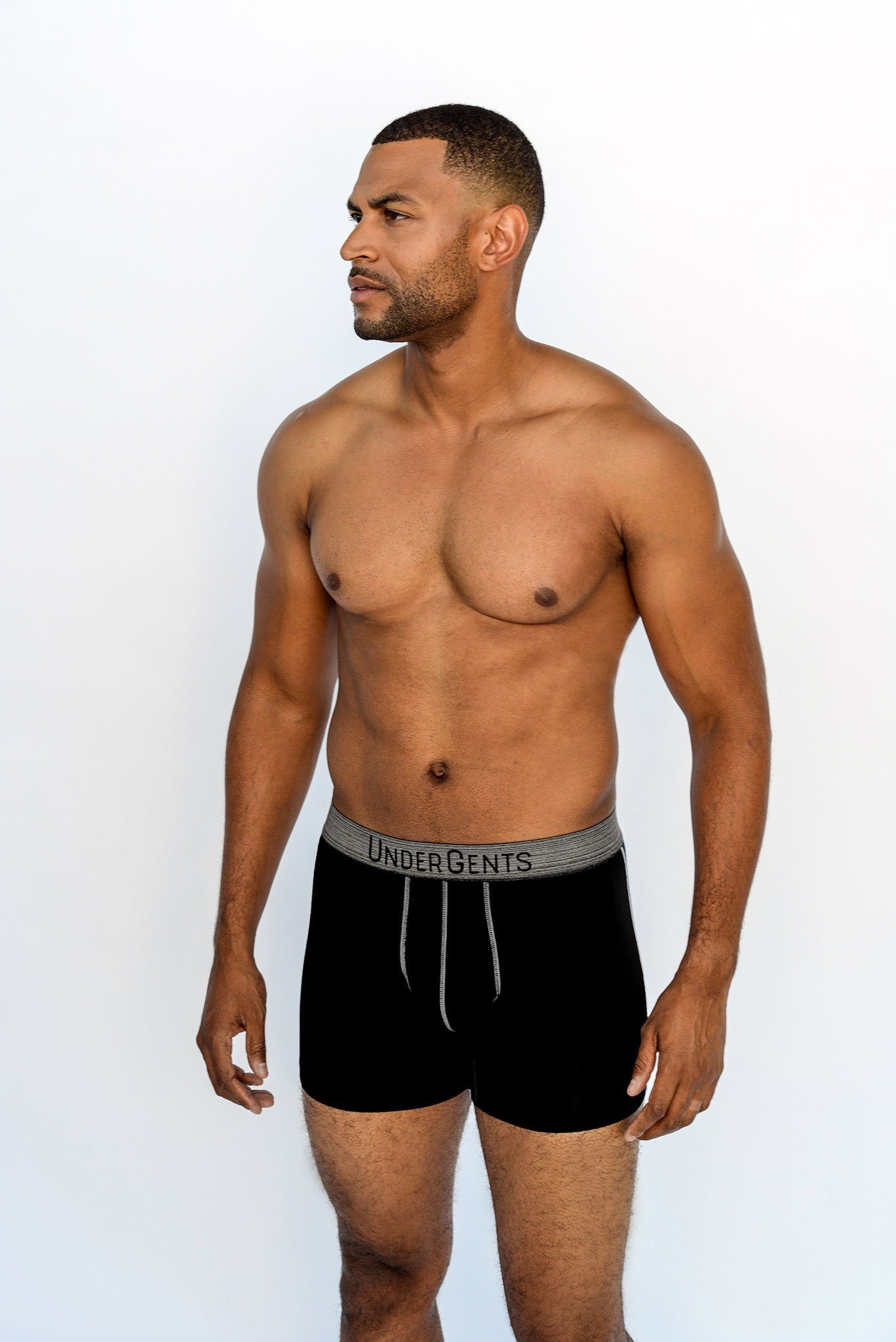 3-Pack of UnderGents Men's 4.5 Flyless Boxer Brief Underwear.