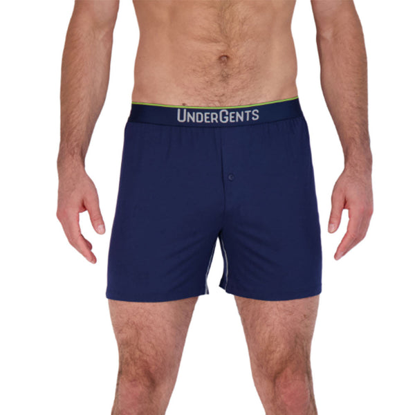 navy blue boxer short by undergents is the best boxer short made for men anywhere. softer than cotton, cooler than polyester. If comfort and freedom are your jam then try UnderGents